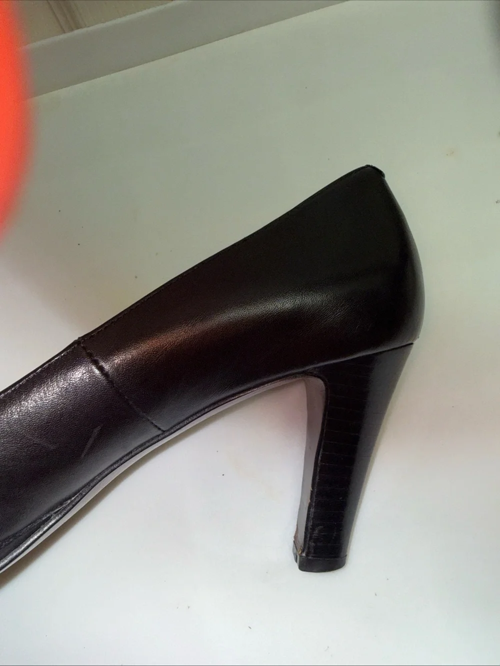 Cole Haan NikeAir Black Leather Round Toe Pumps Heels Women Size 8.5 B
